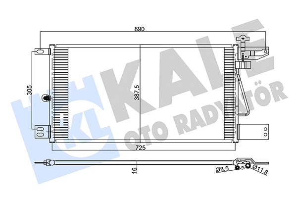 Condensator, climatizare KALE OTO RADIATÖR 350390
