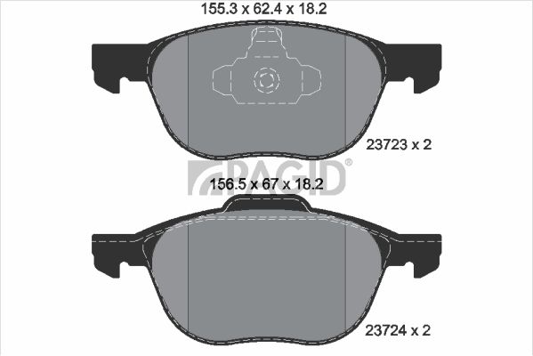 Zestaw klocków hamulcowych, hamulce tarczowe PAGID T1436N