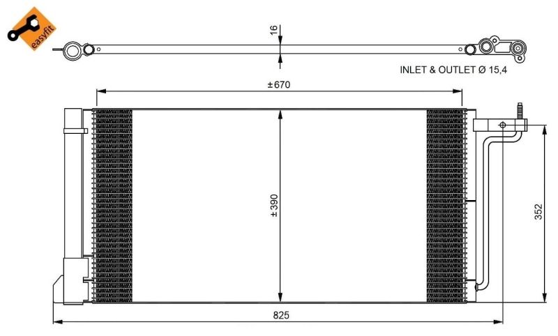 Kondenzátor klimatizácie NRF 350051