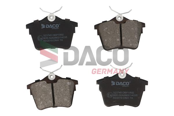 Zestaw klocków hamulcowych, hamulce tarczowe DACO GERMANY 323745