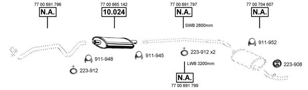Układ wydechowy ASMET RE105600