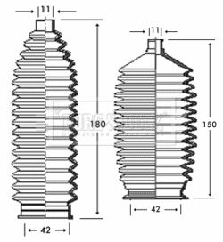 Zestaw osłon, układ kierowniczy BORG & BECK BSG3224