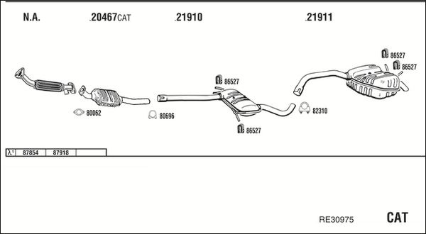 Układ wydechowy WALKER RE30975