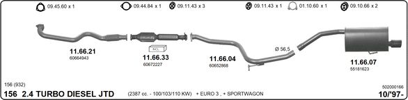 Układ wydechowy IMASAF 502000166