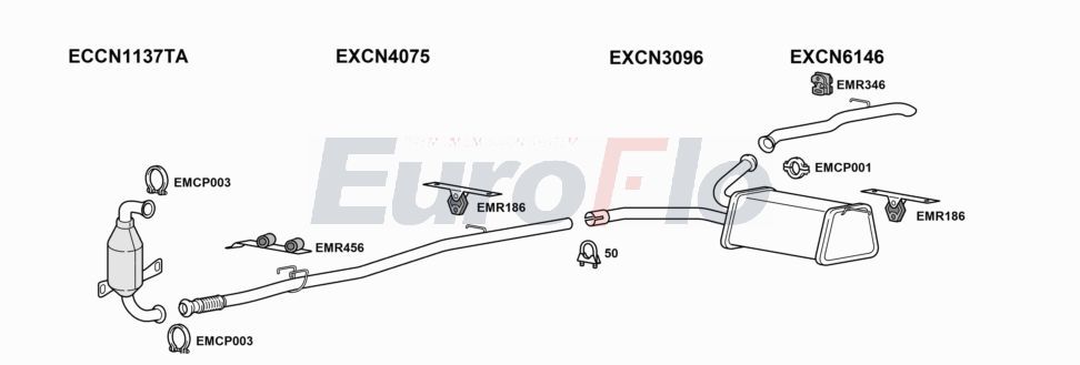 Układ wydechowy EUROFLO CNDIS16D6001A00