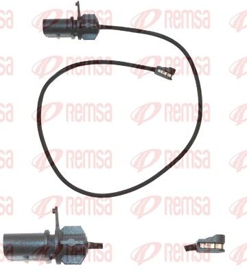 Styk ostrzegawczy, zużycie okładzin hamulcowych REMSA 001144