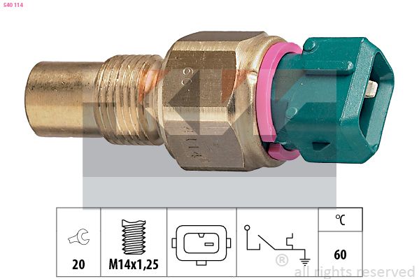 Włącznik temperaturowy, kontrolka płynu chłodzącego KW 540 114