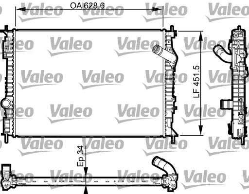Radiator, racire motor VALEO 735461