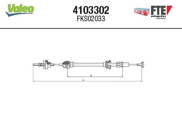 Cablu ambreiaj VALEO FTE CLUTCH ACTUATION 4103302