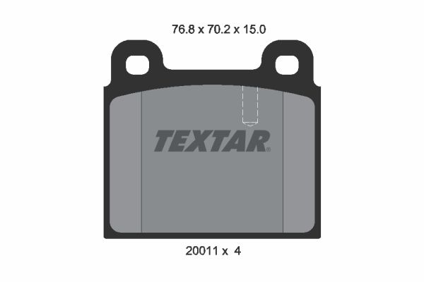 Sada brzdových platničiek kotúčovej brzdy TEXTAR 2001102