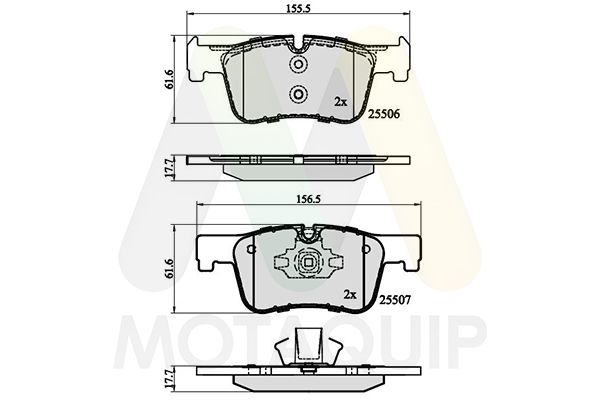 set placute frana,frana disc MOTAQUIP LVXL1729