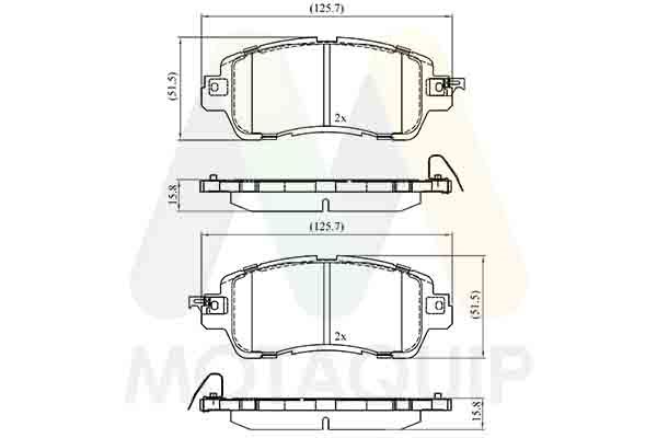 set placute frana,frana disc MOTAQUIP LVXL1907