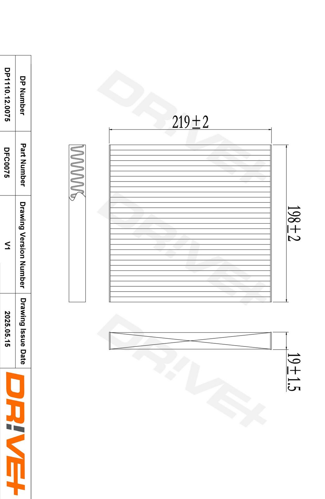 Filtru, aer habitaclu Dr!ve+ DP1110.12.0075