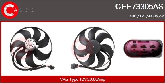 Levně Větrák, chlazení motoru CASCO CEF73305AS