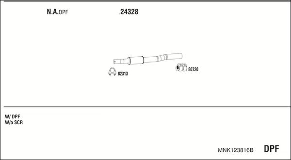 Układ wydechowy WALKER MNK123816B