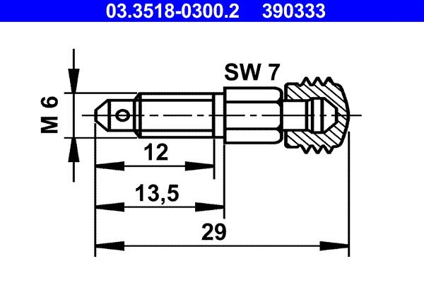 Odvzdušňovací šroub / ventil ATE 03.3518-0300.2