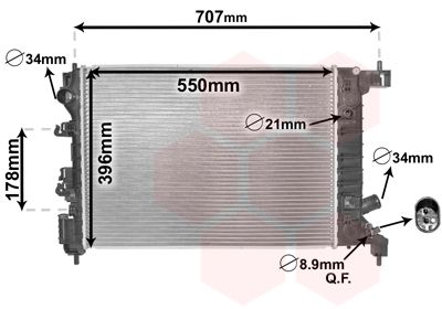Radiateur, refroidissement du moteur