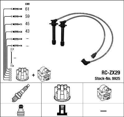 Sada kabelů pro zapalování NGK RC-ZX29