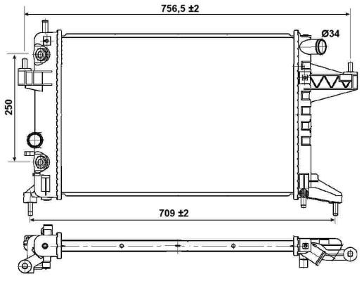 Chladič, chlazení motoru NRF 53035