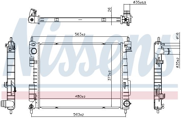 Radiator, racire motor NISSENS 607369