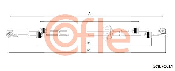 Naciąg linki, ręczna skrzynia biegów COFLE 92.2CB.FO014