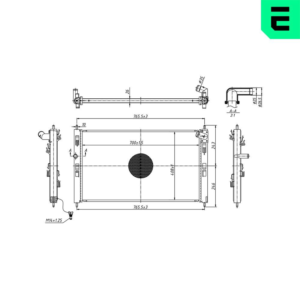 Radiator, racire motor ERA 673547