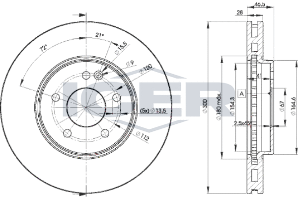 Tarcza hamulcowa ICER 78BD1212-2