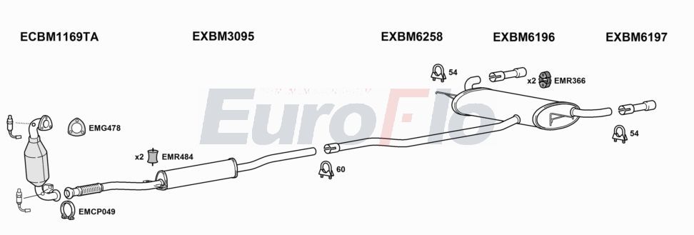 Układ wydechowy EUROFLO MICOU161014