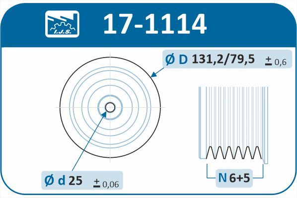 Levně Řemenice, klikový hřídel IJS GROUP 17-1114