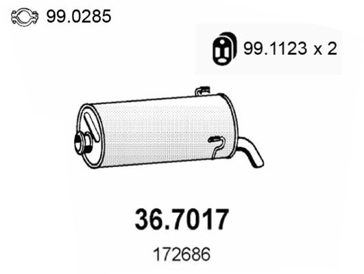 Tłumik końcowy ASSO 36.7017