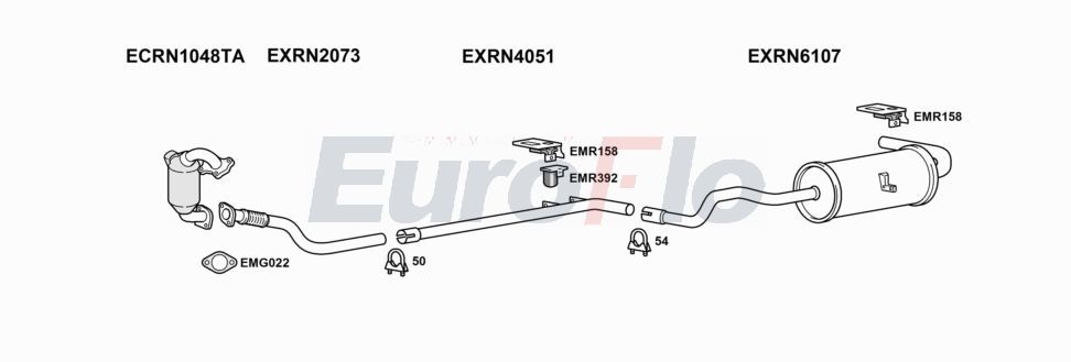 Układ wydechowy EUROFLO RNSCE15D6004A00