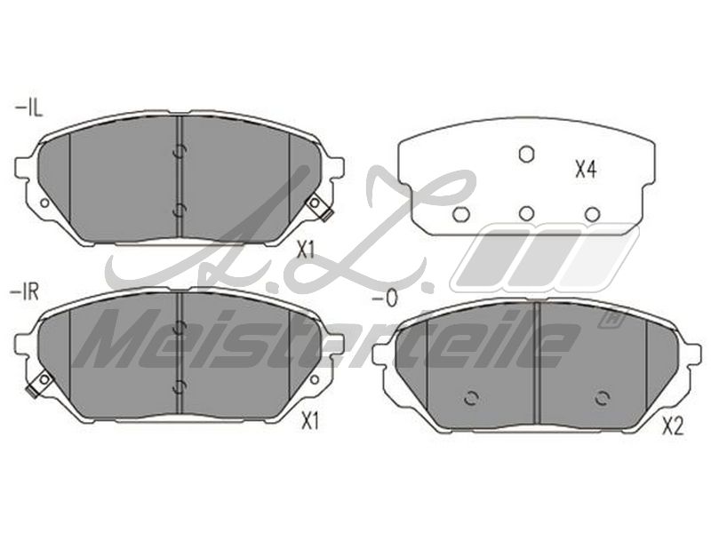 V52-0295 KIT DE PLAQUETTES DE FREIN