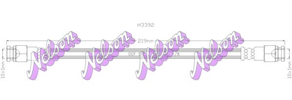 Przewód hamulcowy elastyczny KAWE H3392