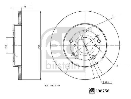 Disc frana FEBI BILSTEIN 198756