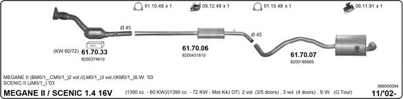 Układ wydechowy IMASAF 566000094