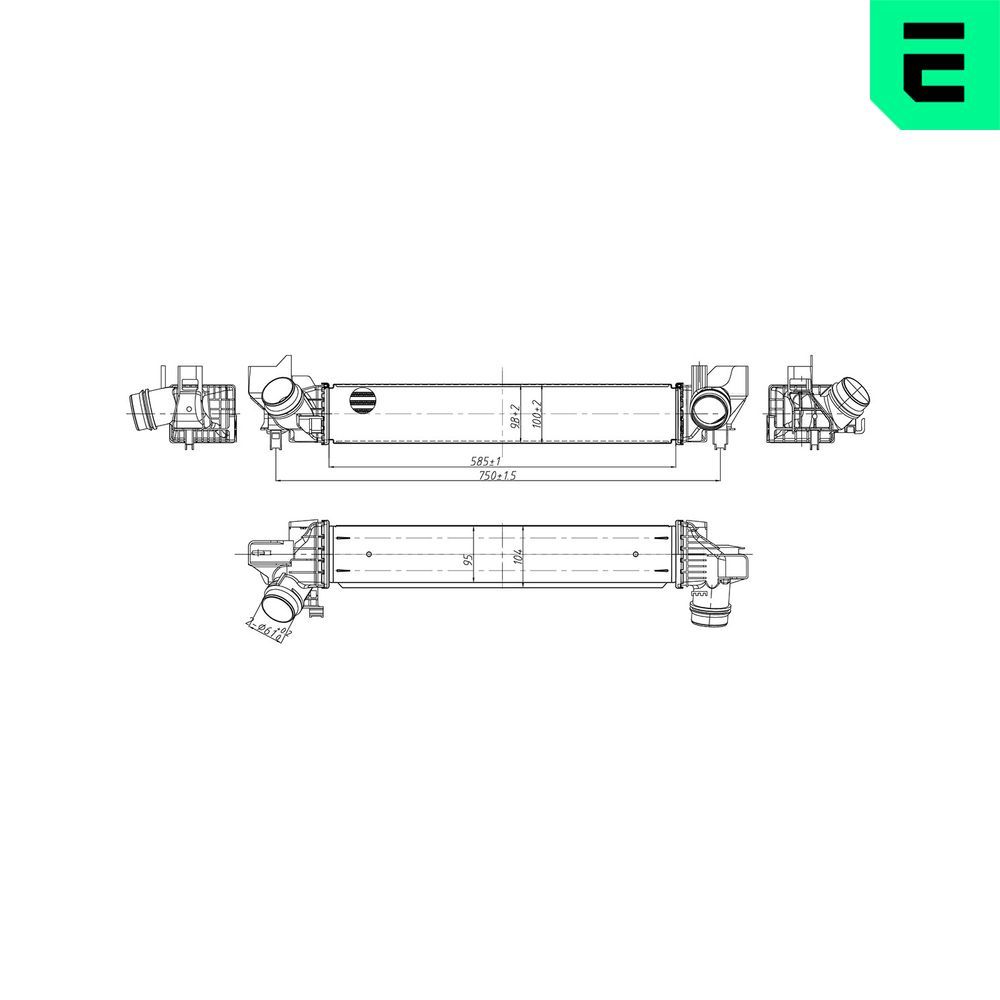 Intercooler, compresor ERA 672063