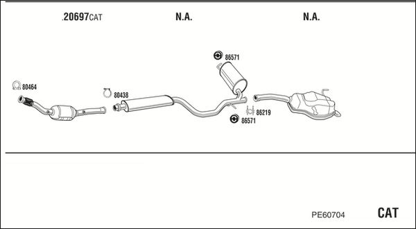 Układ wydechowy WALKER PE60704