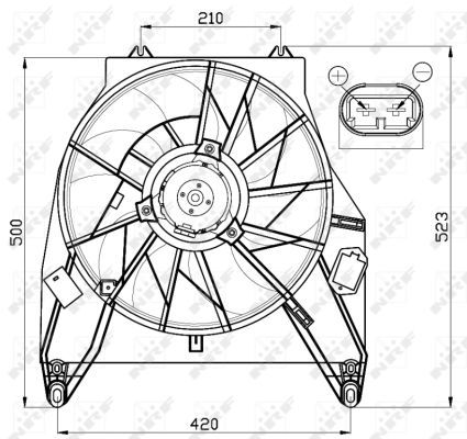 Ventilateur, refroidissement du moteur