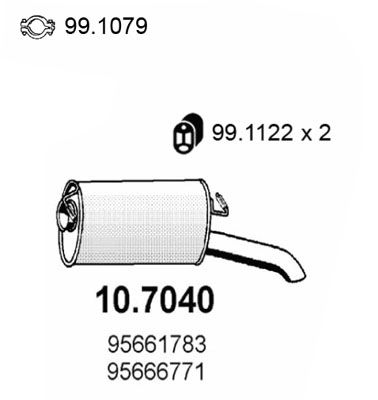 Tłumik końcowy ASSO 10.7040