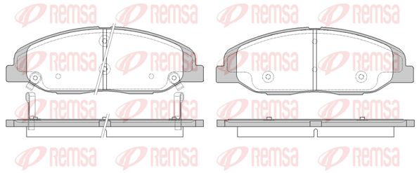 Zestaw klocków hamulcowych, hamulce tarczowe KAWE 1334 02