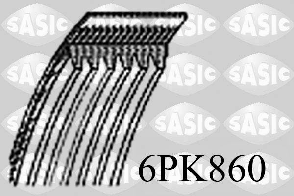 Pasek klinowy wielorowkowy SASIC 6PK860
