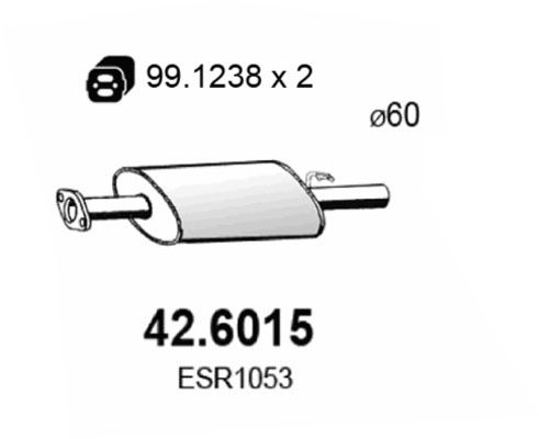 Tłumik środkowy ASSO 42.6015