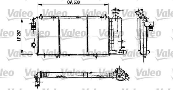 Chłodnica, układ chłodzenia silnika VALEO 730896