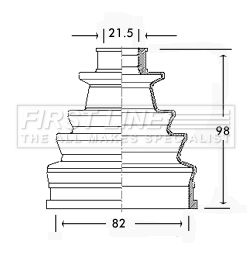 Zestaw osłon, wał napędowy FIRST LINE FCB2257