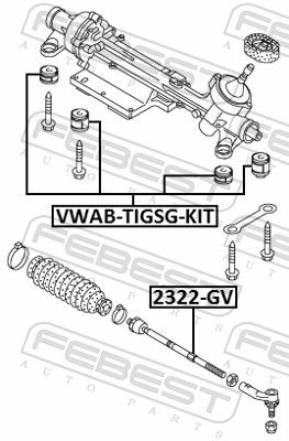 ZESTAW TULEI PRZEKŁ. KIER. VW SHARAN 11- OE VAG 5N0498169B