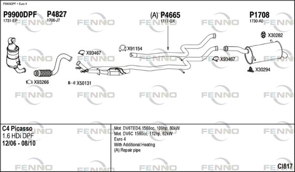 Układ wydechowy FENNO CI817