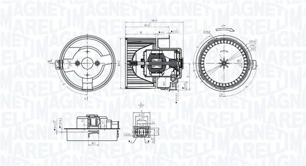 Wentylator wewnętrzny MAGNETI MARELLI 069412311010