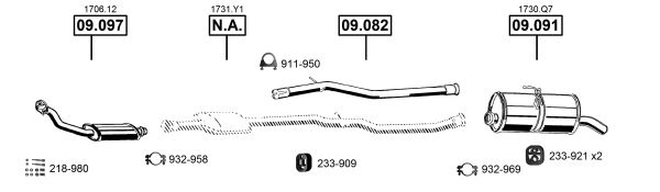 Układ wydechowy ASMET CI090292