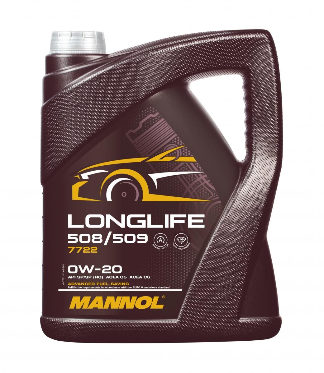 Mannol - Longlife 0W20 508/509 C5 Fully Synthetic Engine Oil 5L