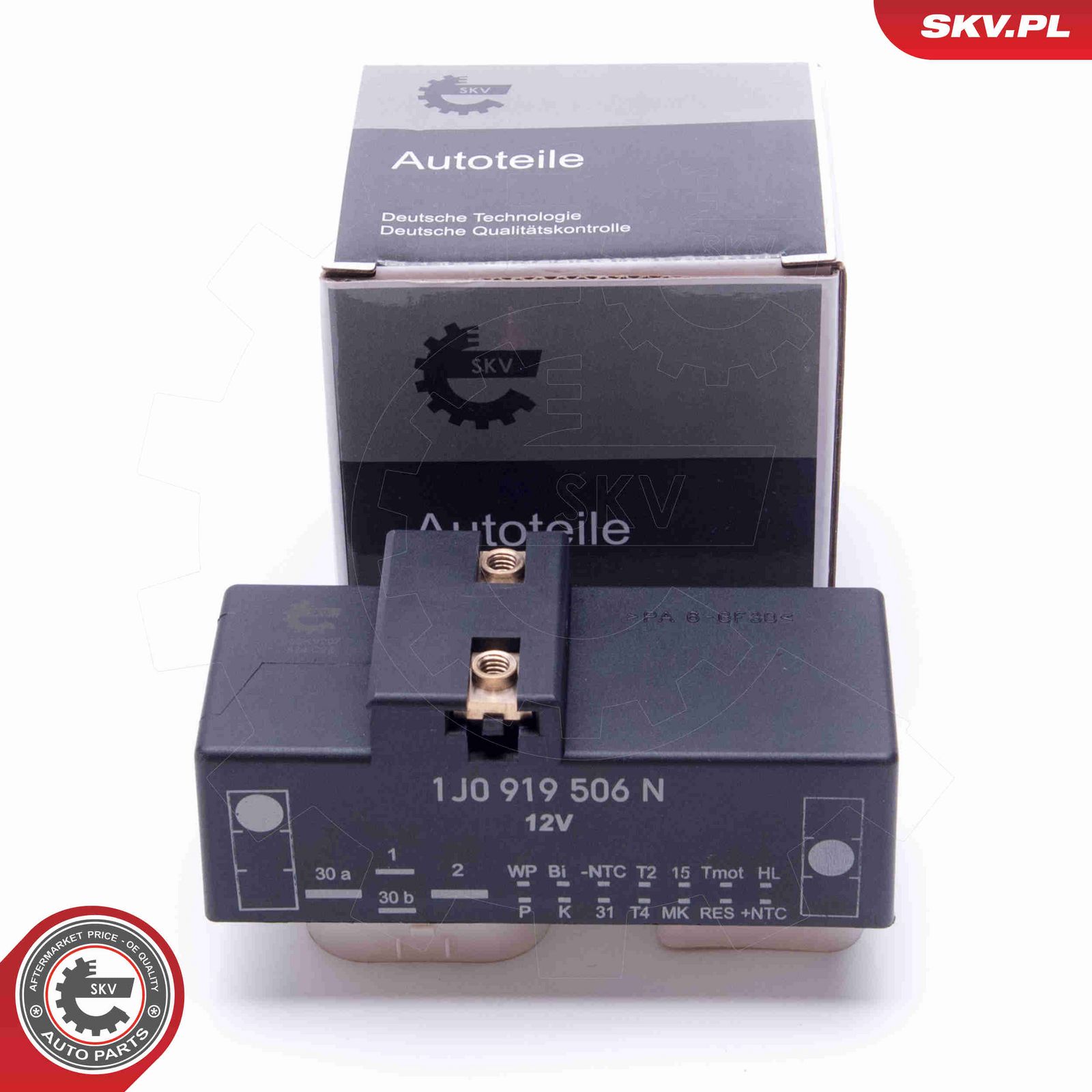 Реле, продольный наклон шкворня вентилятора